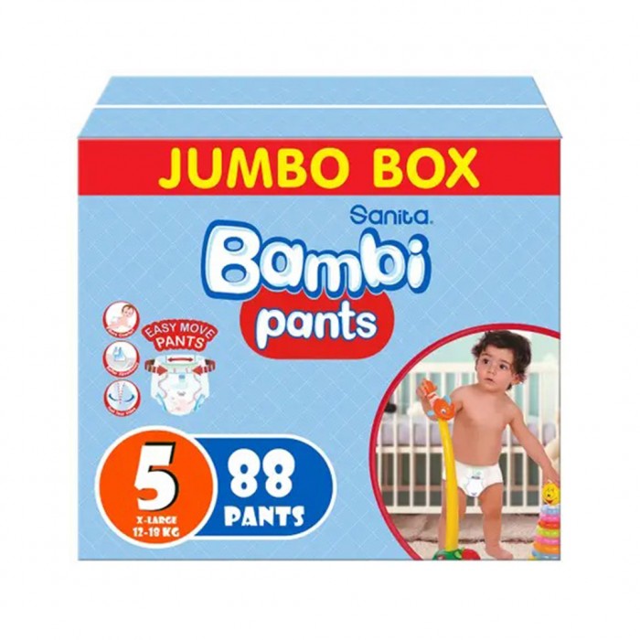 Bambi Baby Pants Box Size 5 XLarge -88's