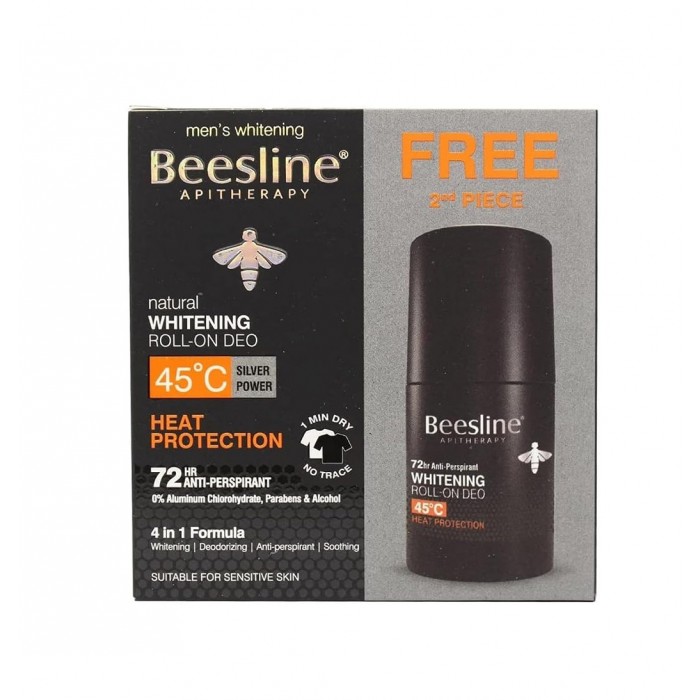 Beesline Whitening Deodorant Roll Heat Protection 50ml - 1+1