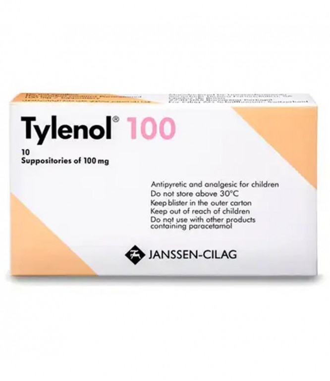 تايلينول 100 مجم تحاميل 10 حبة