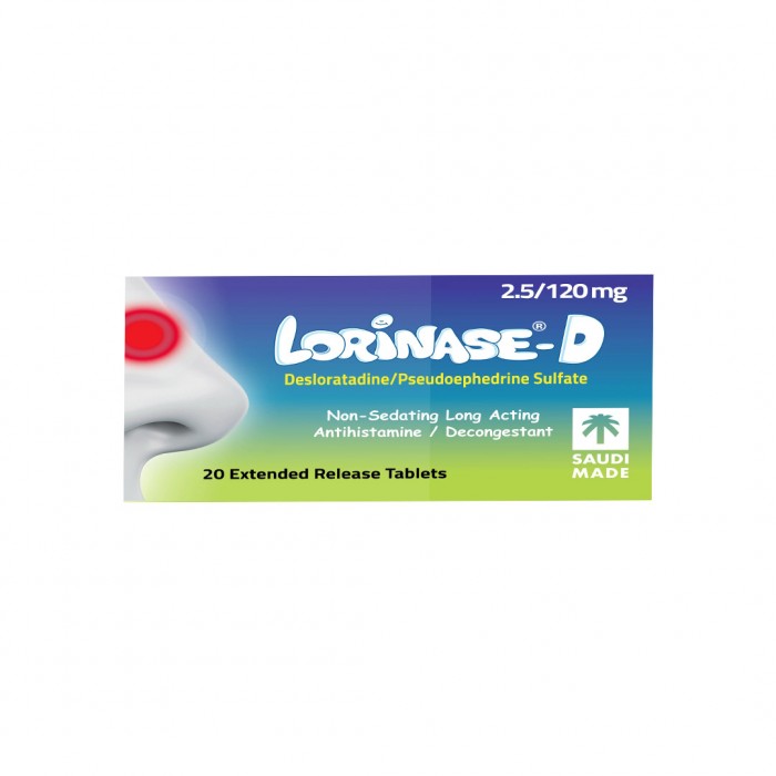 Lorinase-D 2.5/120 mg Tab 20'S