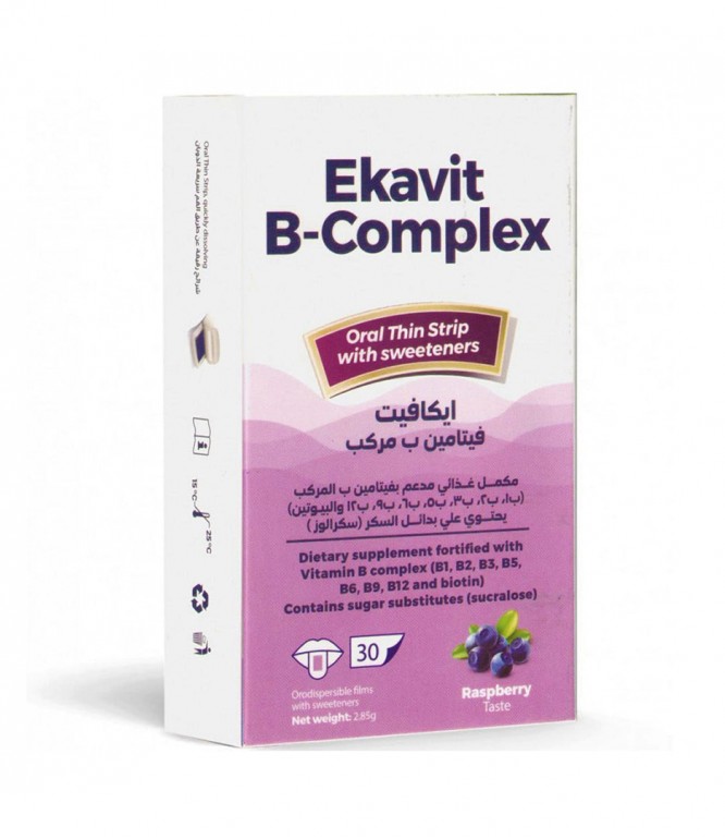 ايكافيت فيتامين ب مركب 30 شريط قابل للذوبان