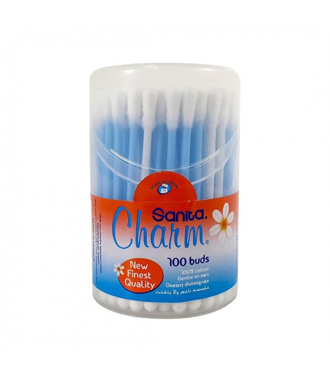 Sanita Charm Cotton Ear Buds - 100's