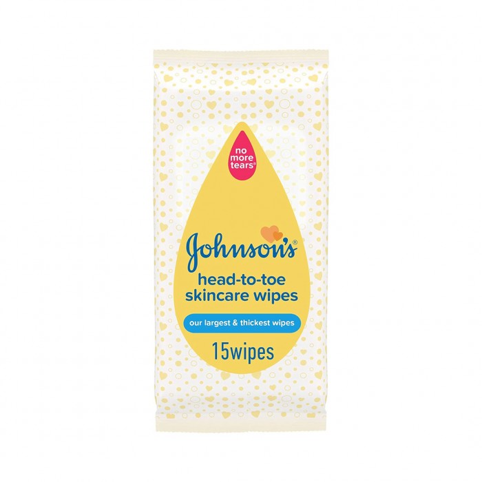 Johnson Baby Wipes Head to Toe - 15's