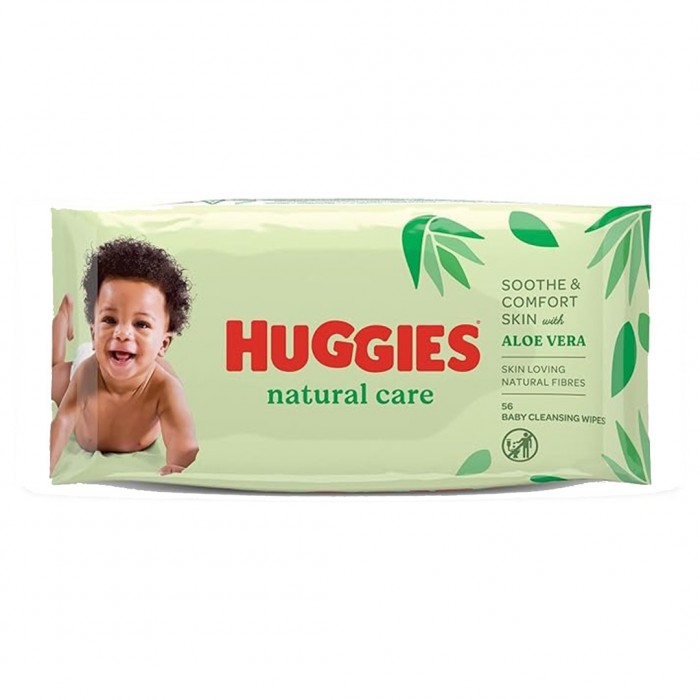Huggies Baby Wipes Natural Care With Aloe Vera - 56's