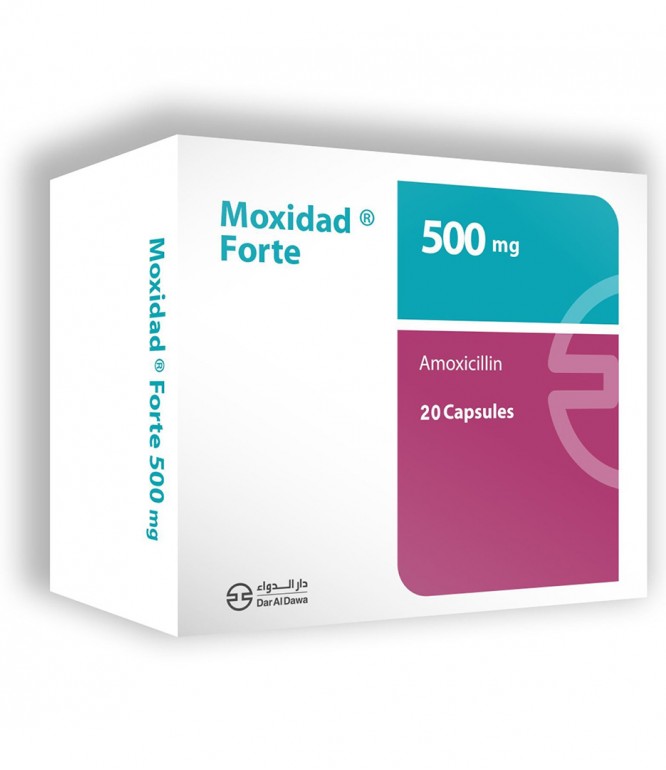 موكسيداد فورت 500 ملغم 20 كبسلة