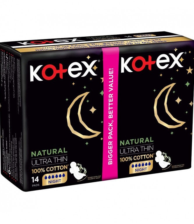 Kotex Natural Overnight Female Diaper 14's