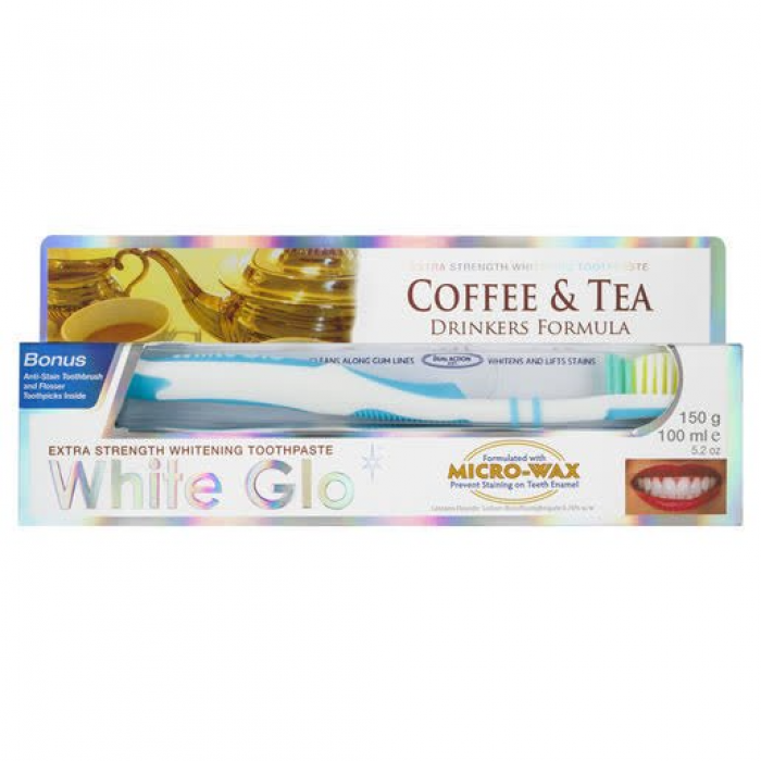 White Glo Coffee and Tea Drinkers Formula Whitening Toothpaste 150gm	